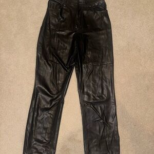 Women’s Abercrombie & Fitch Black Leather Pants